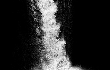 waterfall isolated on the black background - 210529236