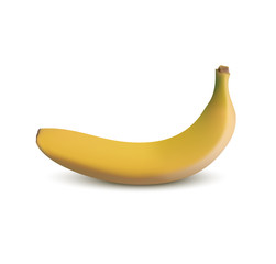 Realistic yellow ripe banana