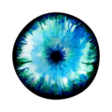 watercolour blue eye abstract