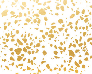 Golden Terrazzo Pattern. Endless Background.