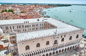 Fototapeta na wymiar The Doge's Palace in Venice in Italy