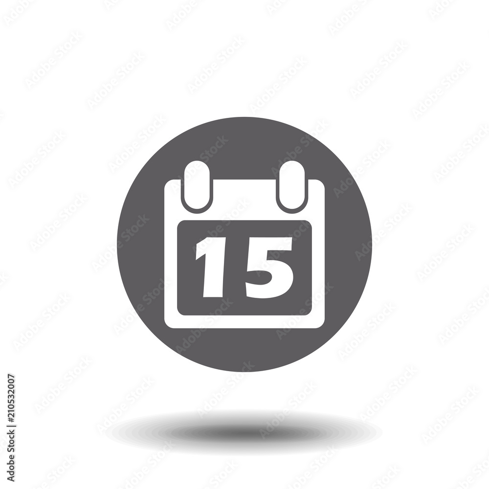 Aufkleber calendar and clock icon. date and time symbol. event pictogram, flat vector sign isolated on white b