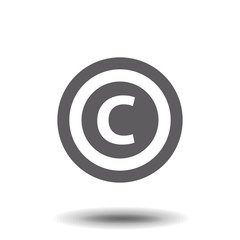 Copyright symbol isolated on white background. Vector illustration, EPS10.