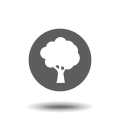 Tree icon. Forest symbol. Flat web sign on white background. Vector