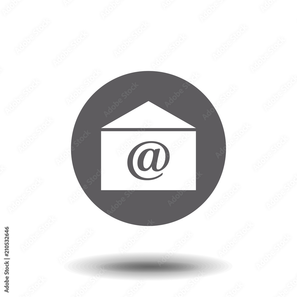 Poster open mail icon. one of set web icons