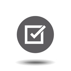 Illustration of check mark icon in square, vector illustration