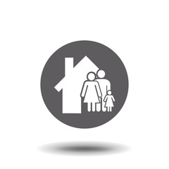 Family icon - vector illustration
