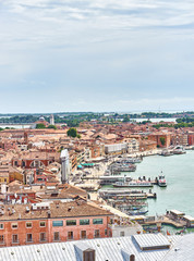 Fototapeta na wymiar Panoramic view of Venice in Italy / Promenade 