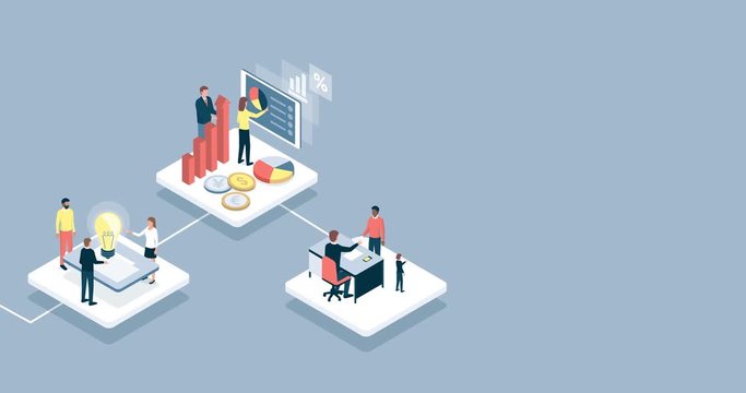 Business and technology infographic