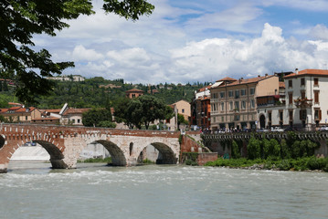 Stone Bridge in Verona, Italy