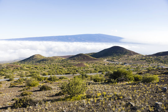 Breathtaking view of Mauna Loa volcano on the Big Island of Hawaii. The largest subaerial volcano in both mass and volume, Mauna Loa has been considered the largest volcano on Earth.