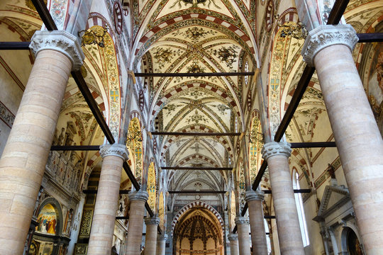 Sant Anastasia Gothic church , Verona,  Italy