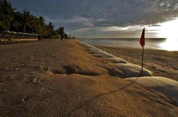 Beach scene at ChaAm Thailand 