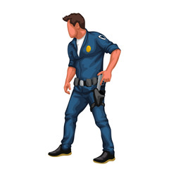 police officer with gun