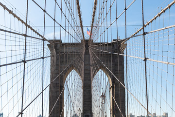 Fototapeta premium Brooklyn Bridge Tower, Nowy Jork