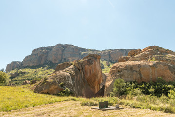 Retiefklip historic site in the Free State near Oliviershoek Pass