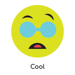 Cool icon vector sign and symbol isolated on white background, Cool logo concept