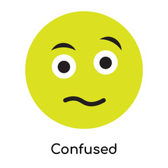 Confused icon vector sign and symbol isolated on white background, Confused logo concept