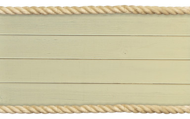 helle Bretter mit Seilrahmen