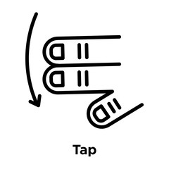 Tap icon vector sign and symbol isolated on white background, Tap logo concept