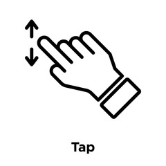Tap icon vector sign and symbol isolated on white background, Tap logo concept