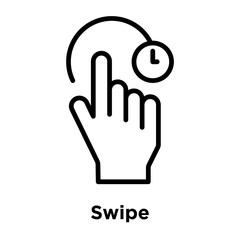 Swipe icon vector sign and symbol isolated on white background, Swipe logo concept