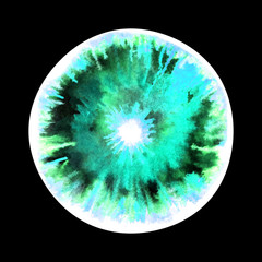 watercolour blue eye abstract