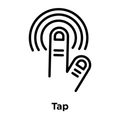 Tap icon vector sign and symbol isolated on white background, Tap logo concept