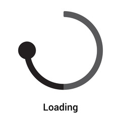 Loading icon vector sign and symbol isolated on white background, Loading logo concept