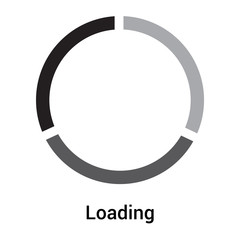 Loading icon vector sign and symbol isolated on white background, Loading logo concept