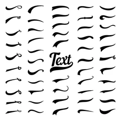 Foto op Canvas Typography tails shape for football or athletics baseball sport team sign. Texting letters tail for lettering or logo design vector set © Tartila