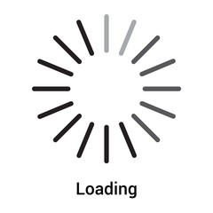 Loading icon vector sign and symbol isolated on white background, Loading logo concept