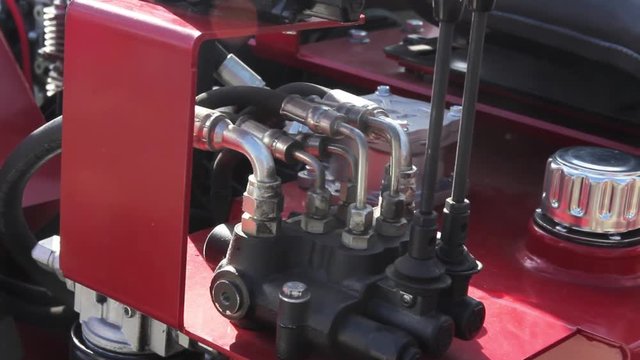 Diesel power engine at new tractor