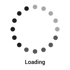 Loading icon vector sign and symbol isolated on white background, Loading logo concept