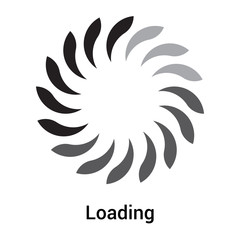Fototapeta na wymiar Loading icon vector sign and symbol isolated on white background, Loading logo concept