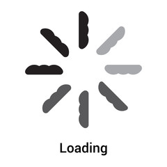 Loading icon vector sign and symbol isolated on white background, Loading logo concept
