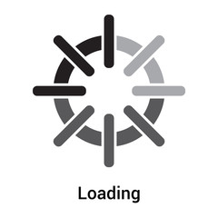 Loading icon vector sign and symbol isolated on white background, Loading logo concept