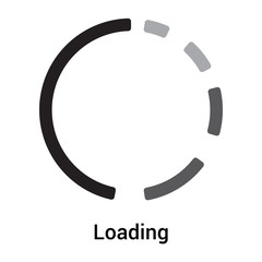 Loading icon vector sign and symbol isolated on white background, Loading logo concept