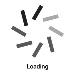 Loading icon vector sign and symbol isolated on white background, Loading logo concept