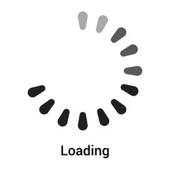 Loading icon vector sign and symbol isolated on white background, Loading logo concept