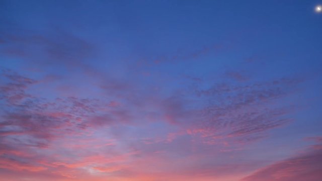 Sunset clouds timelapse motion nature composition. 4K video. Beautiful sky.