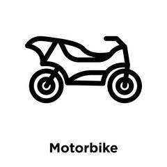 Fototapeta premium Motorbike icon vector sign and symbol isolated on white background, Motorbike logo concept