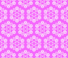 creative geometric ornament on color background. Seamless vector illustration. For interior design, wallpaper, invitation