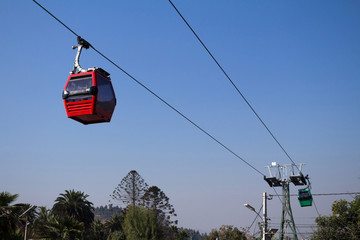 Cable cars in santiago chile