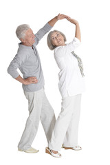 portrait of  senior couple dancing