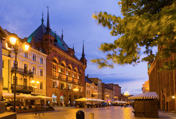 Obraz premium Torun streets at twilight