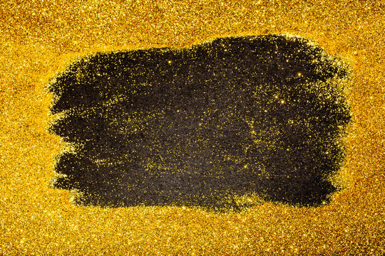 Copy space on gold glitter sparkling luxury background