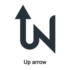 Up arrow icon vector sign and symbol isolated on white background, Up arrow logo concept