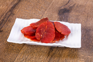 Dry pork meat