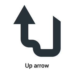 Up arrow icon vector sign and symbol isolated on white background, Up arrow logo concept